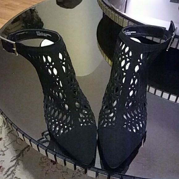 🌹 Black Stiletto Heels 👠 Open Slingback 🌹 - Picture 5 of 6